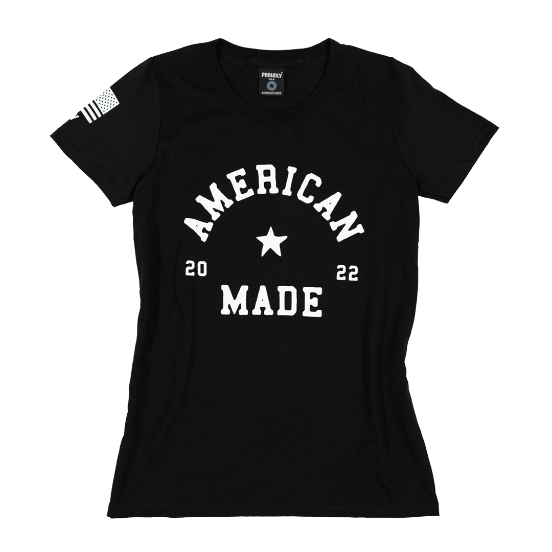 Women s American Made Graphic T Shirt Made in USA Proudly USA ProudlyUSA