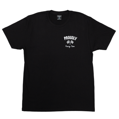 Racing Team - Men's Cotton T-Shirt (Black)