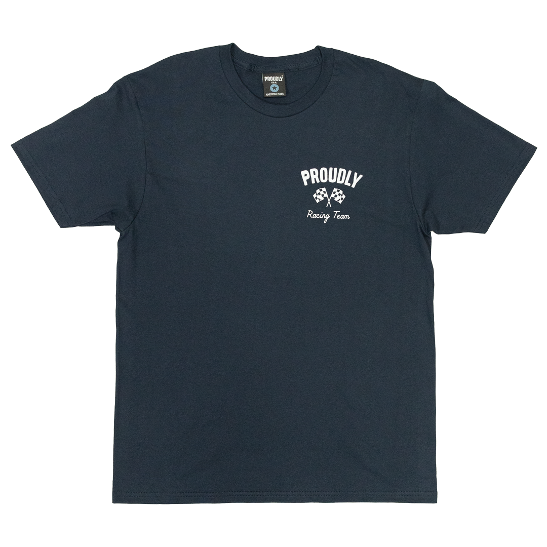Racing Team - Men's Cotton T-Shirt (Navy)