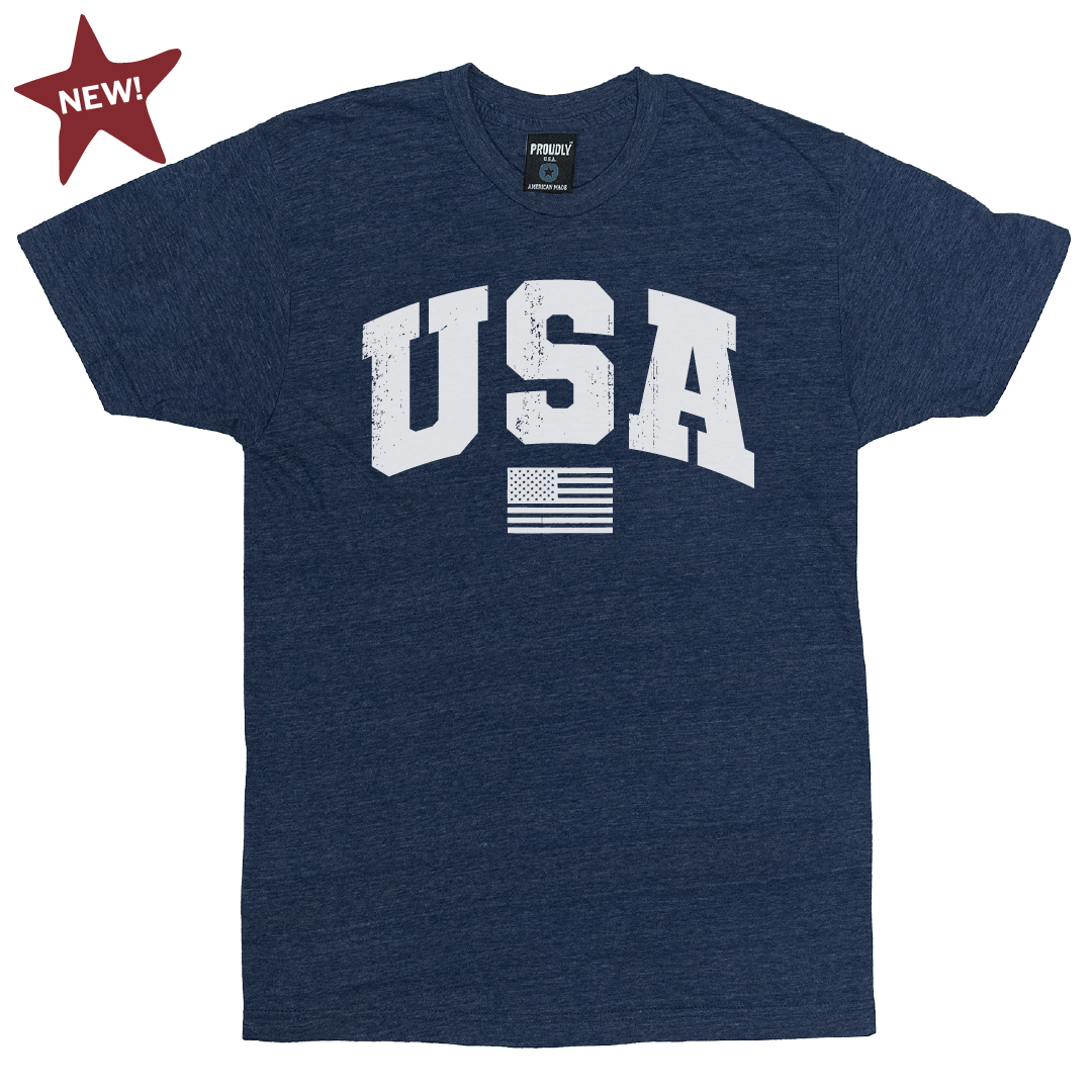 Team USA - Men's TriBlend T-Shirt (Heather Denim)