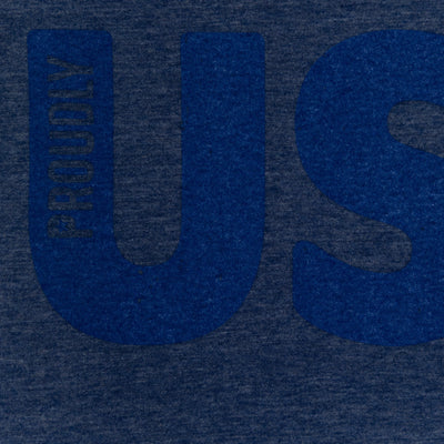 Proudly USA - Men's TriBlend T-Shirt (Heather Denim)