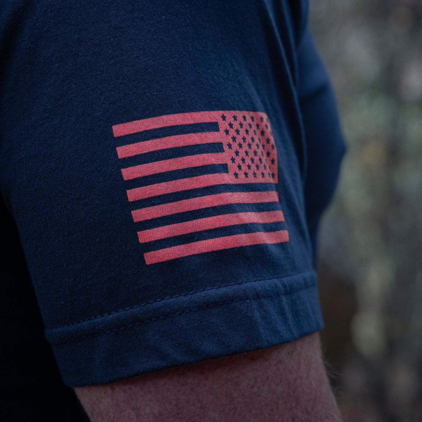 Oval Logo - Men's Cotton T-Shirt (Navy)