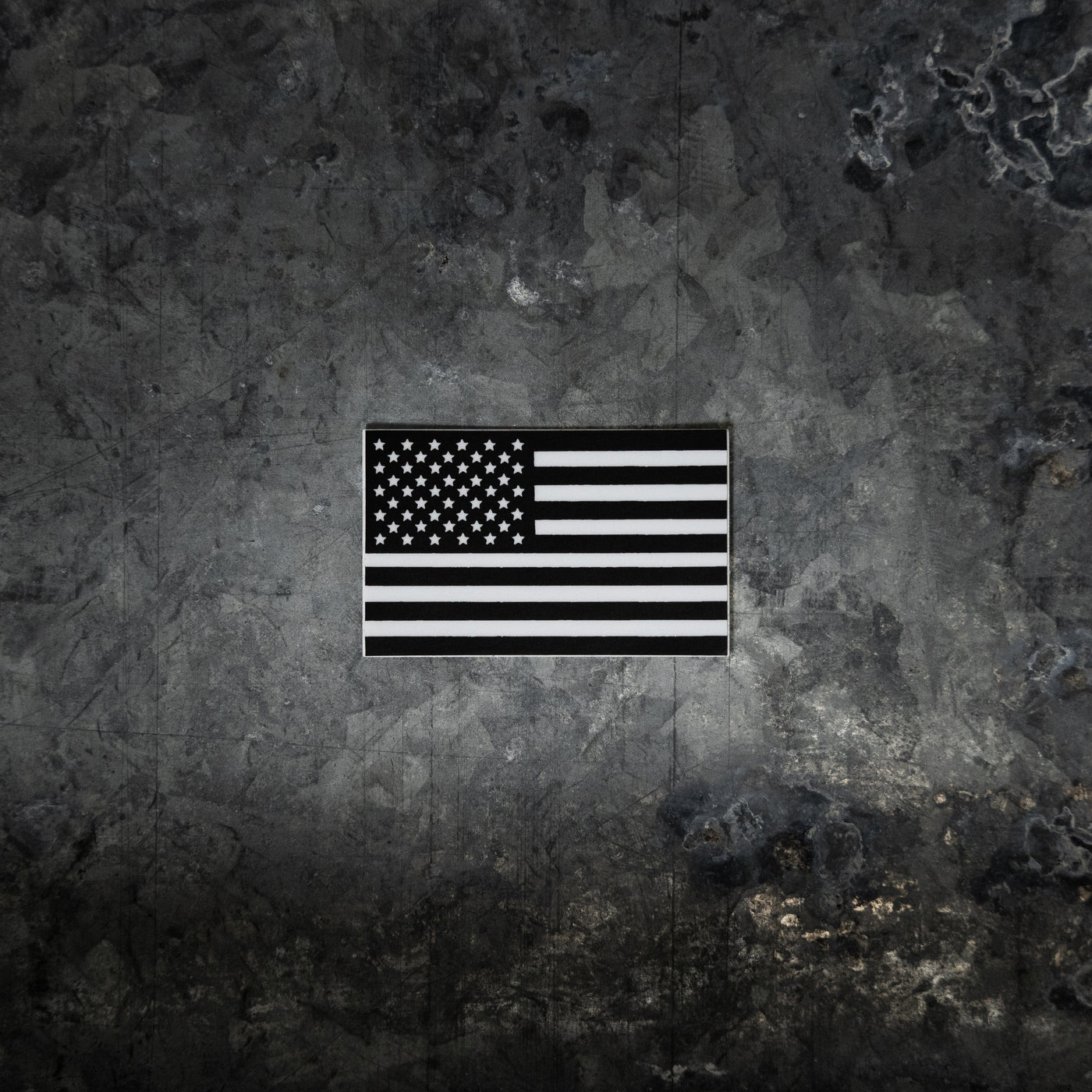 American Flag Sticker (Black and White) 2.75" x 1.71"